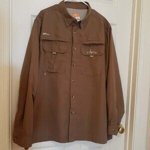 HABIT Men's 360 Vented Fishing/Hiking Brown Shirt